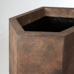 Oxidized copper detail planter