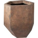 Angular Oxidized copper planter