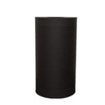 Black half round bin